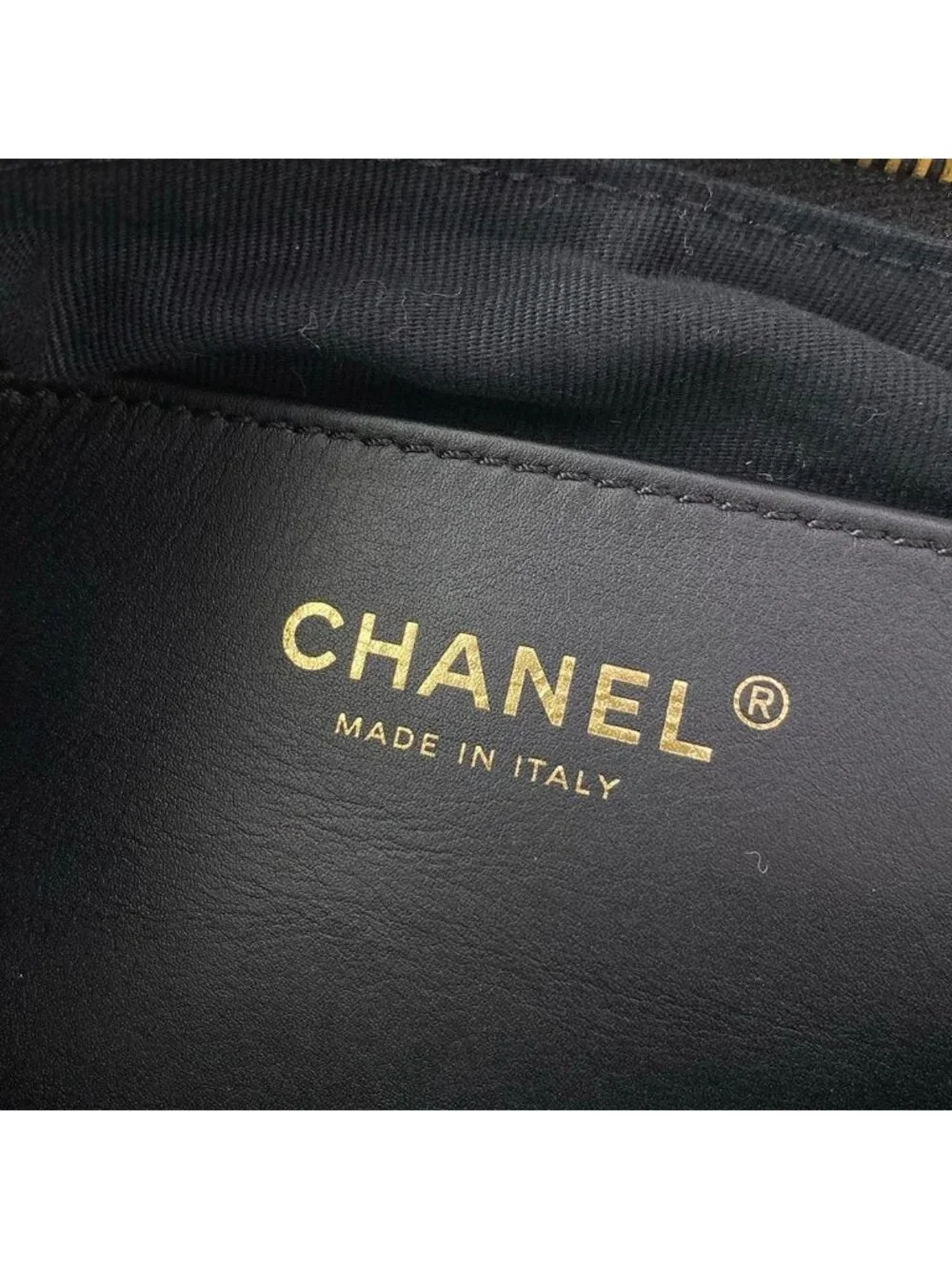 Chanel Handbag Quilted Hobo Black Gold Metal Leather